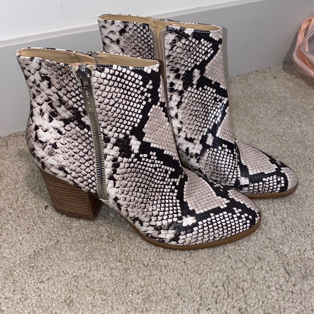 Snake skin booties